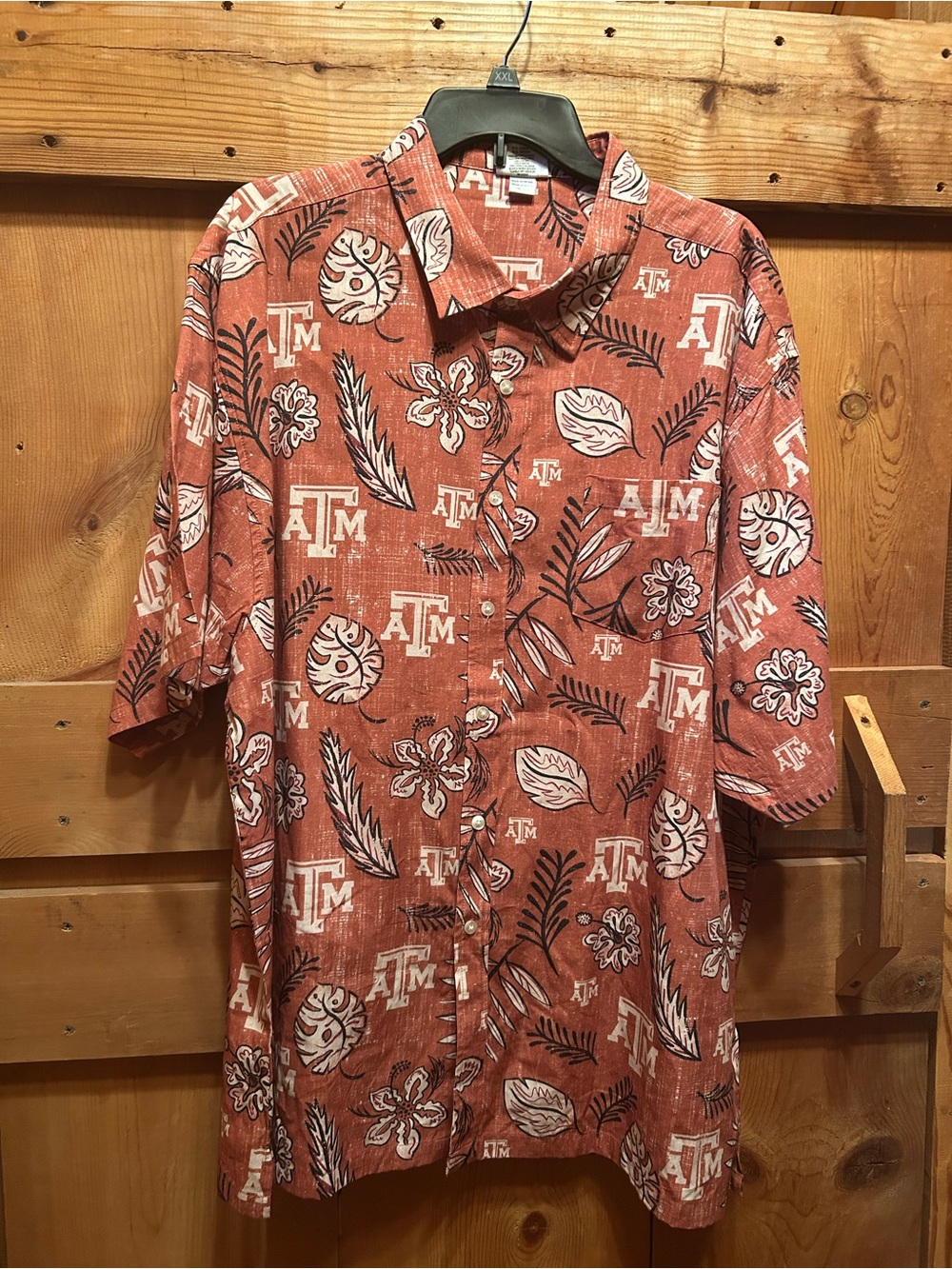 Texas A&M Maroon Floral Short-Sleeve Camp Shirt